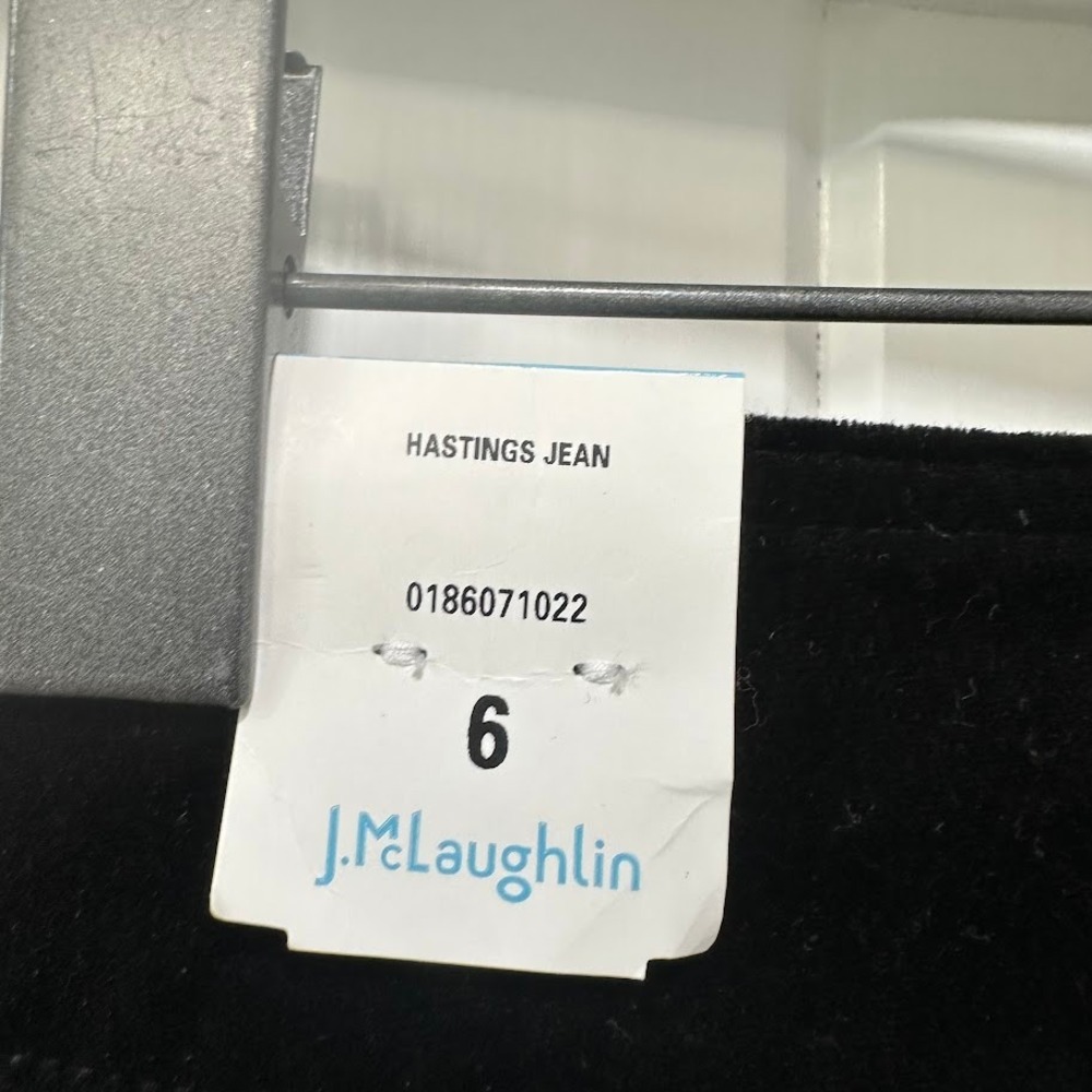 J. McLaughlin Women Hasting Jeans Size 6 Black Sailor Button Front High Rise NEW - Picture 7 of 11